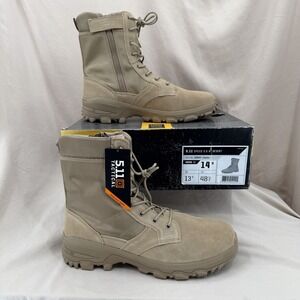 5.11 Tactical Speed 3.0 8" Boots Mens 14R Desert Coyote Combat Hiking Side Zip